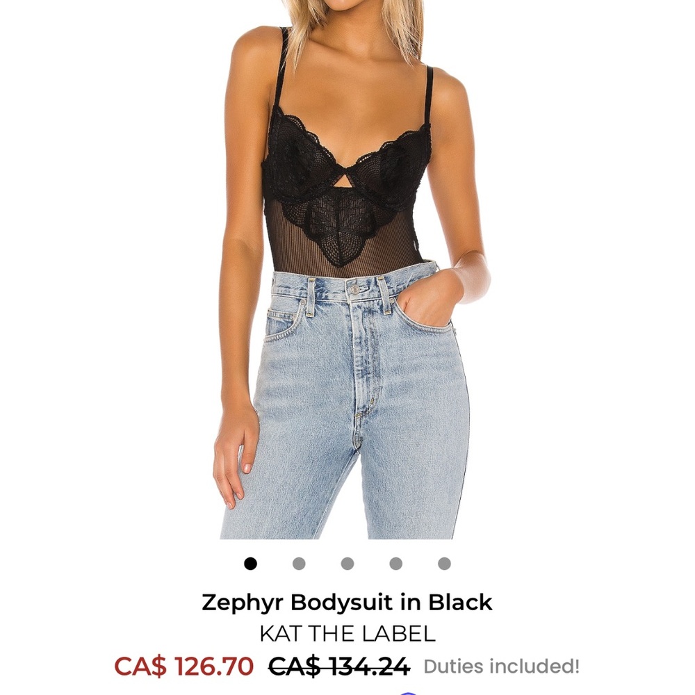 Kat the Label Zephyr Black Bodysuit